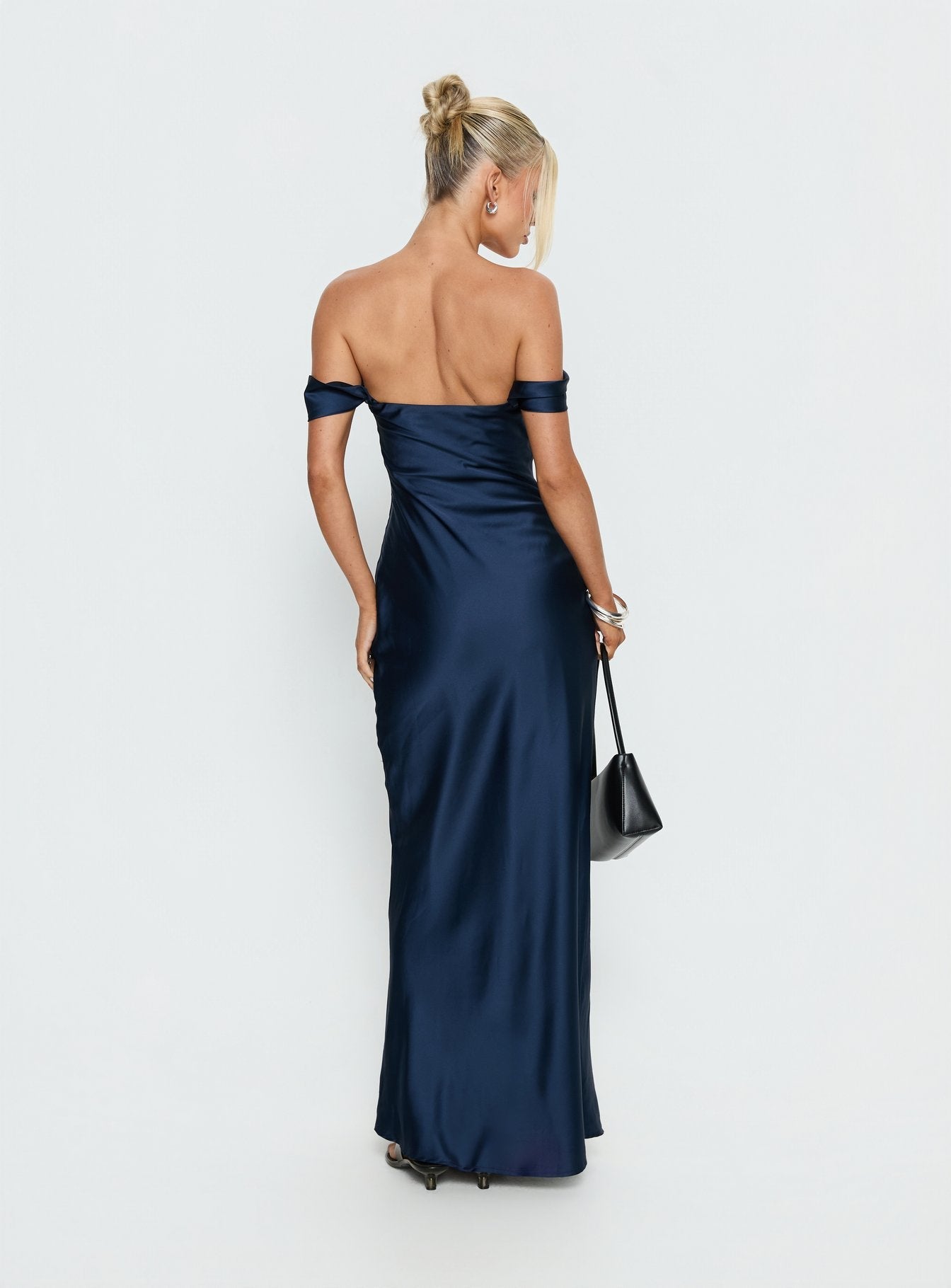 Azura Off The Shoulder Maxi Dress Navy