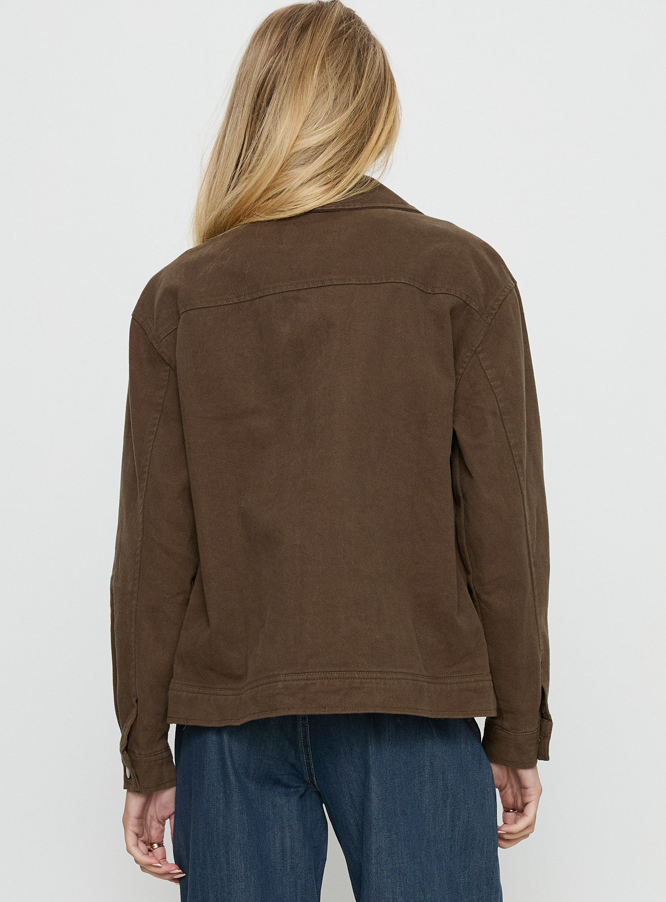 Nelsie Collared Oversized Jacket Green