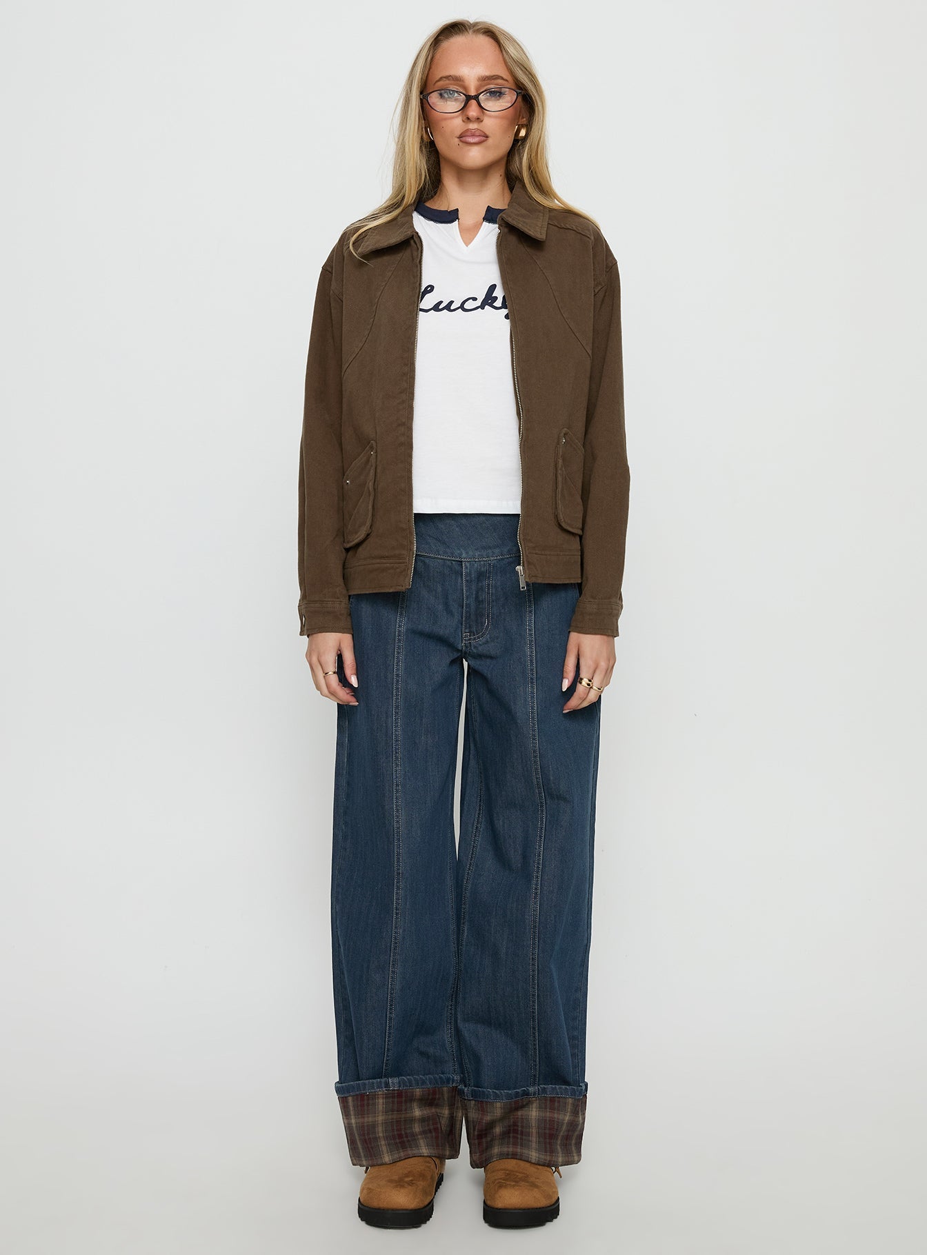 Nelsie Collared Oversized Jacket Green