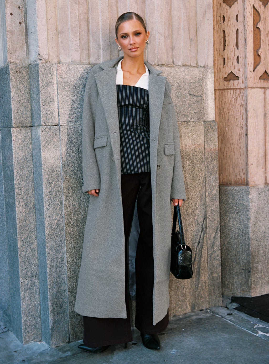 Lovergirl Longline Coat Grey