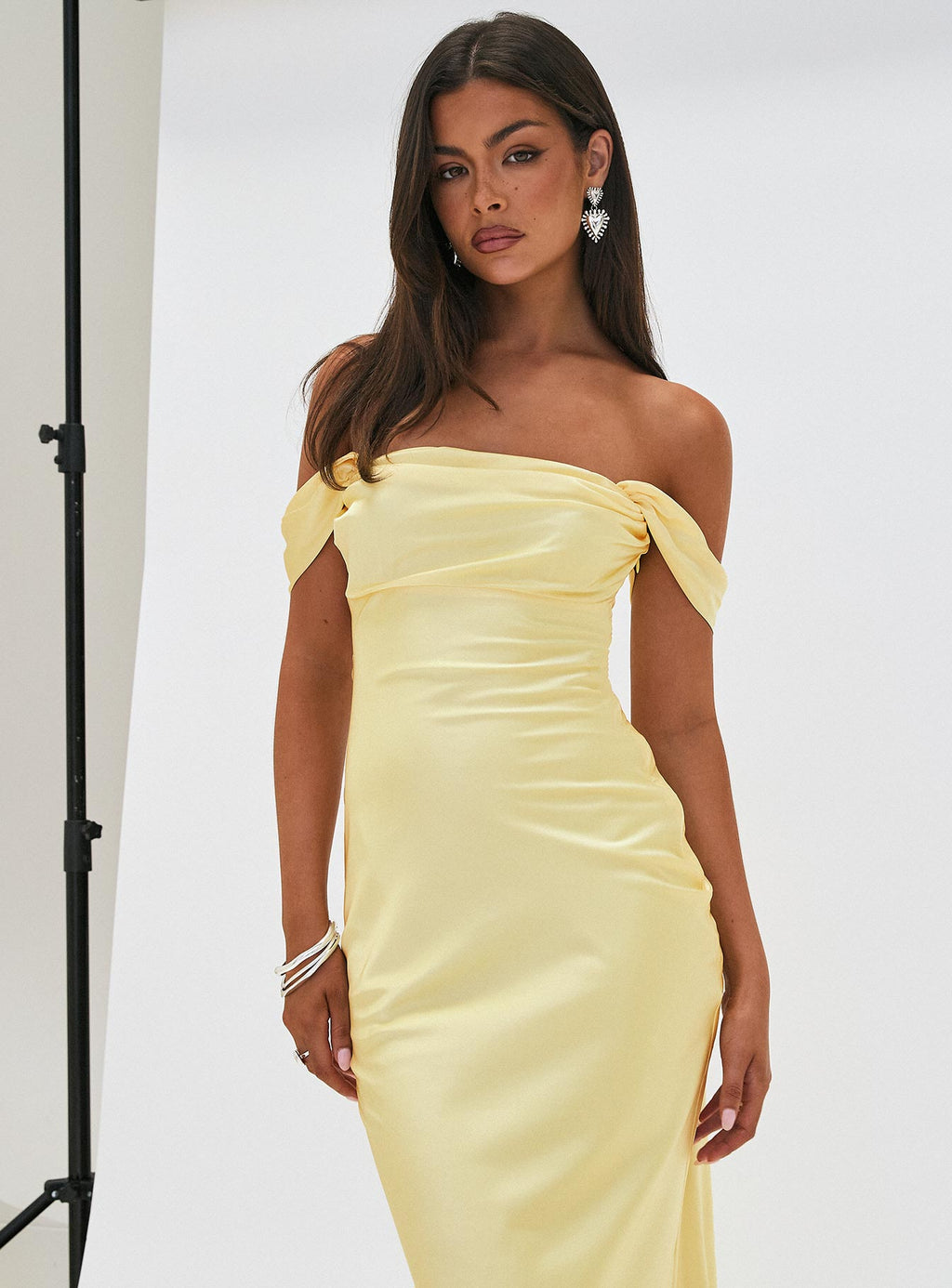 Azura Off The Shoulder Maxi Dress Yellow