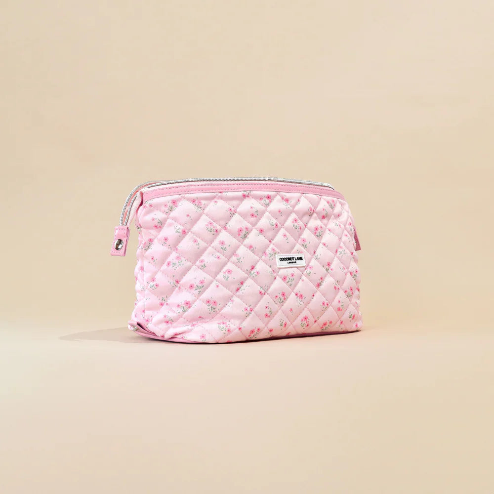 Coconut Lane Quilted Ditsy Floral Expandable Cosmetic Bag