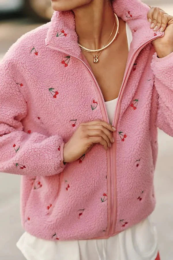 Beach Riot Bennie Fleece Jacket as seen on Chloe Meadows