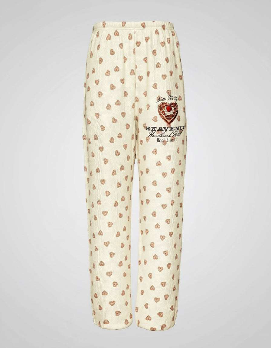 Boys Lie Heavenly Room Service PJ Printed Kimmy Pants as seen on Megan Fox