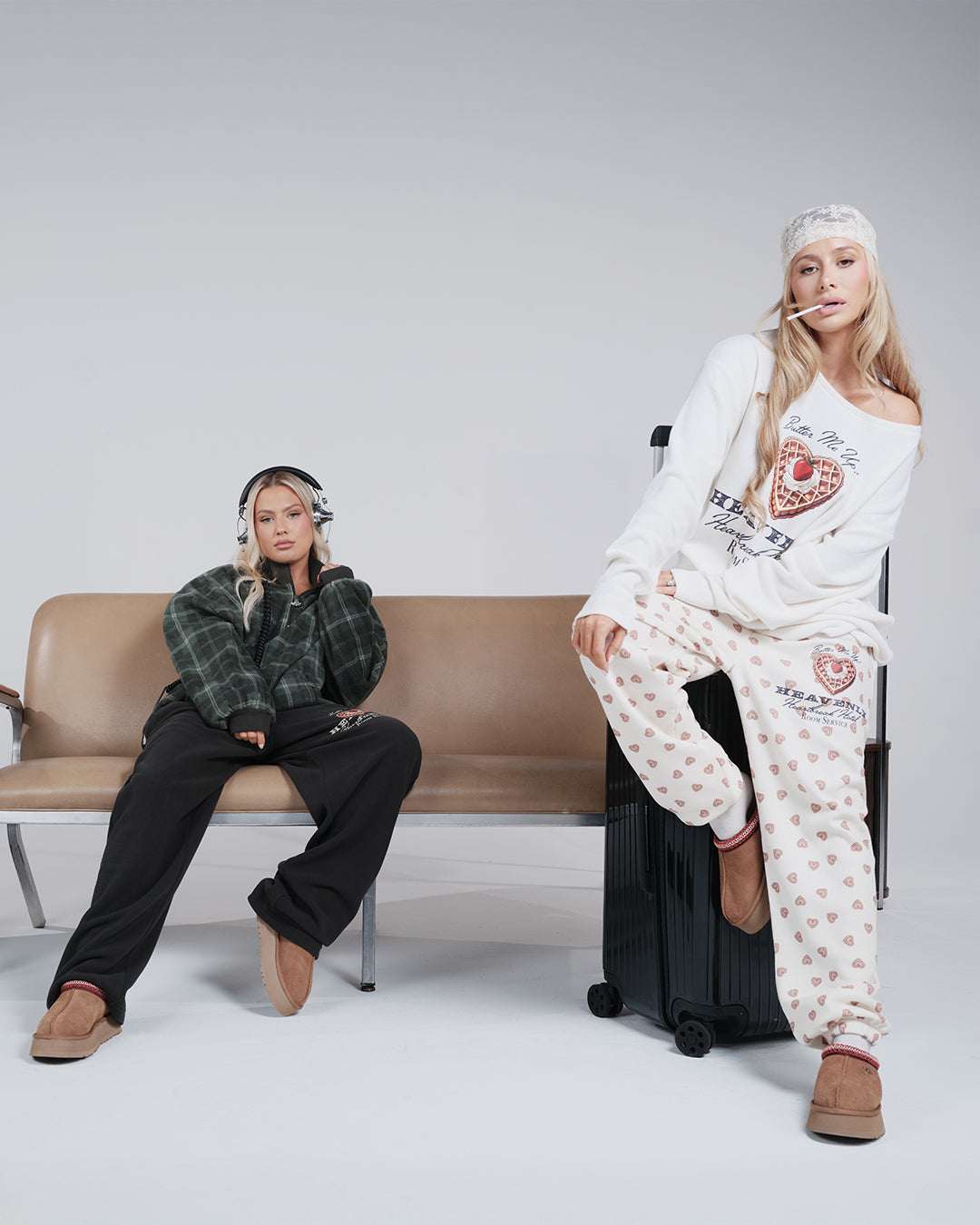 Boys Lie Heavenly Room Service PJ Printed Kimmy Pants as seen on Megan Fox