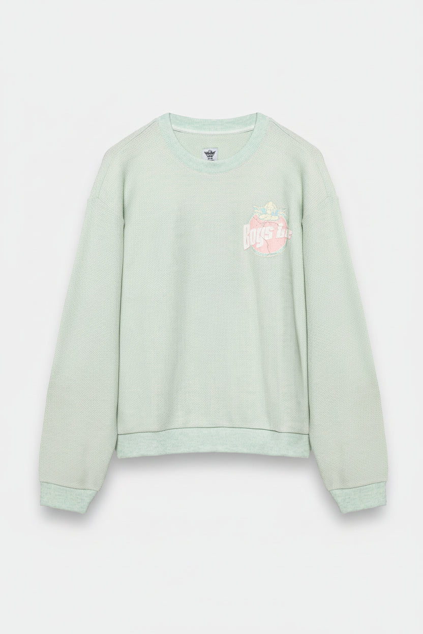 Boys Lie Breakfast Beers Pastel Kara Crewneck Sweater