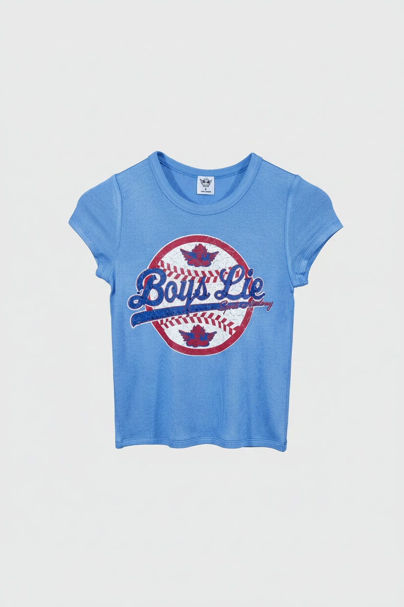 Boys Lie Sporting Blues Baby Tee